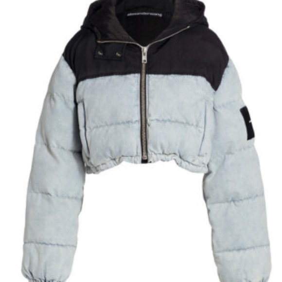 Alexander Wang Denim Cropped Puffer - Picture 4 of 16